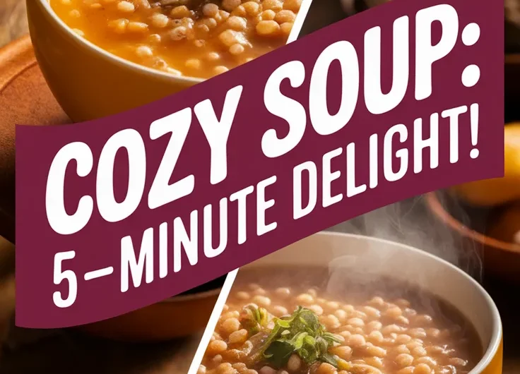 Quick Microwave Canned Soup with Instant Buckwheat