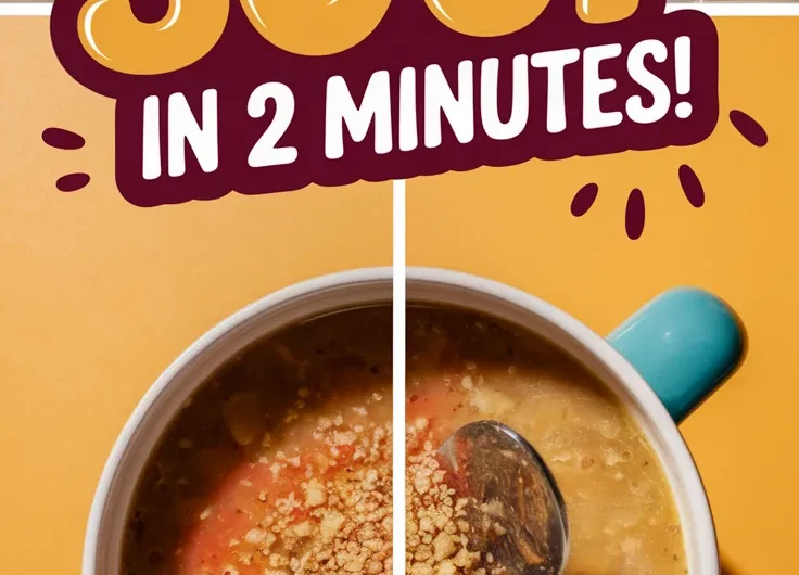 Cheap Microwave Canned Soup with Instant Freekeh