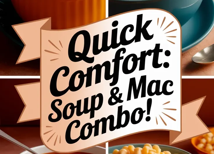 Quick Microwave Canned Soup with Instant Mac and Cheese
