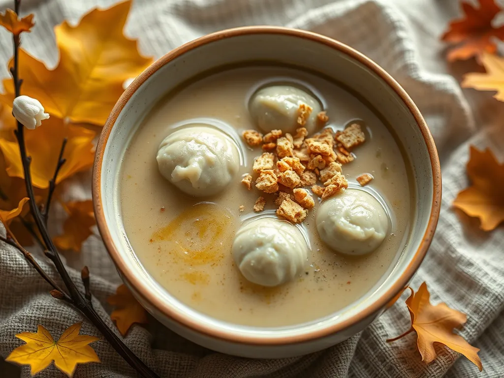 Delicious cheap microwave canned soup with instant orzo and toppings