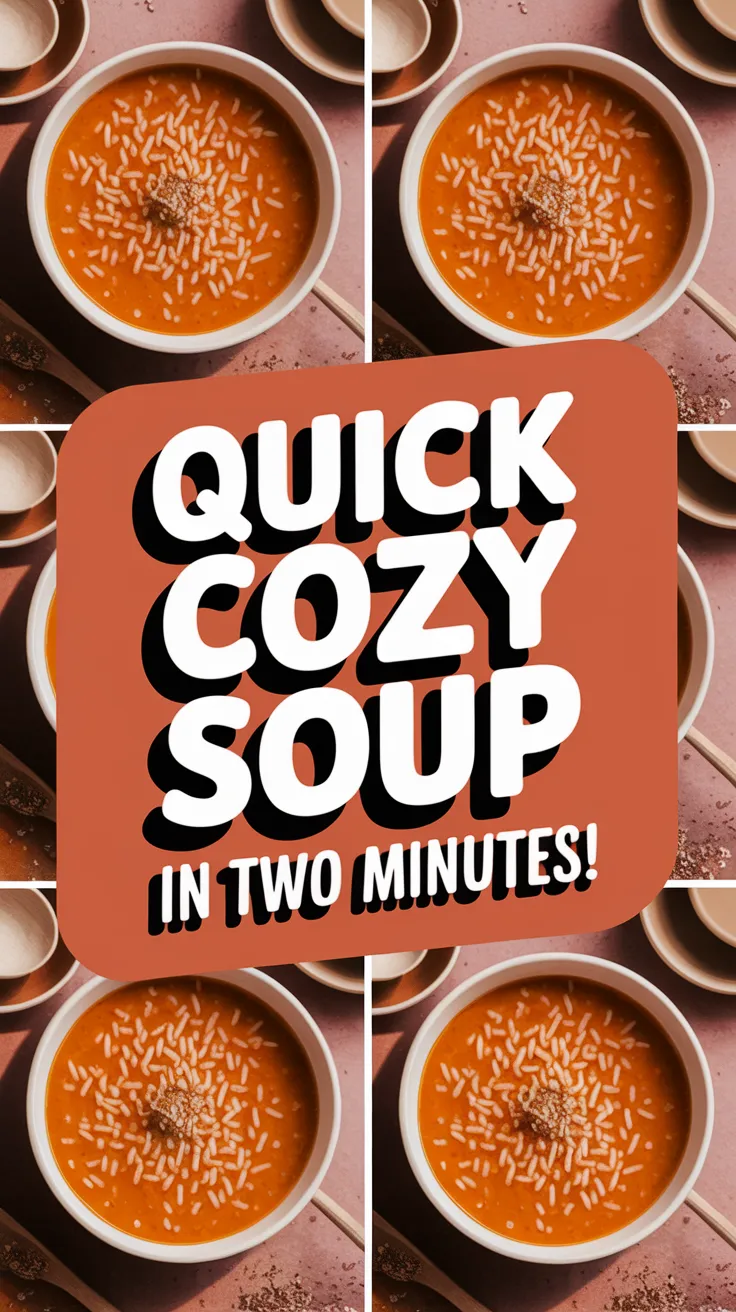 Delicious canned soup with instant orzo, perfect for a quick meal.