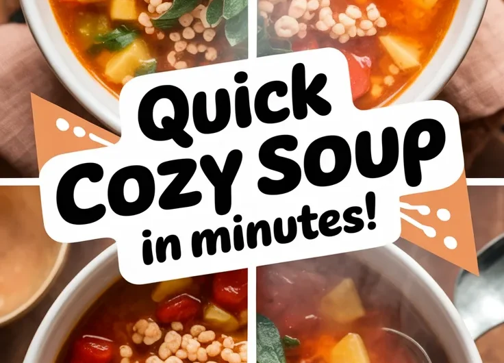 Cheap Microwave Canned Soup with Instant Barley Flakes
