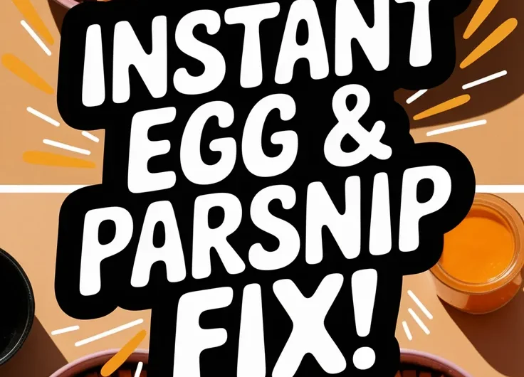 Microwave Eggs with Diced Parsnips