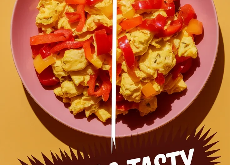 Quick Microwave Egg & Canned Diced Peppers