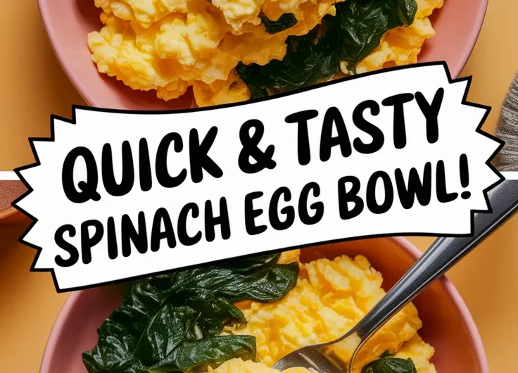 Microwave Spinach and Egg Bowl