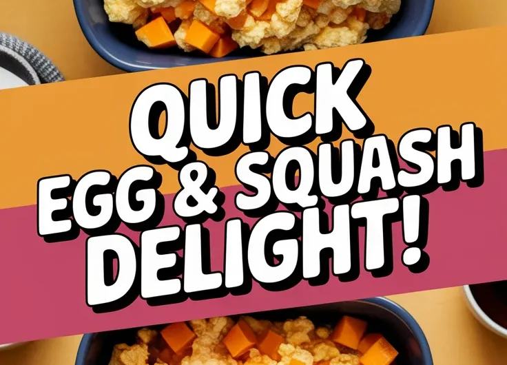 Microwave Scrambled Eggs with Canned Diced Squash