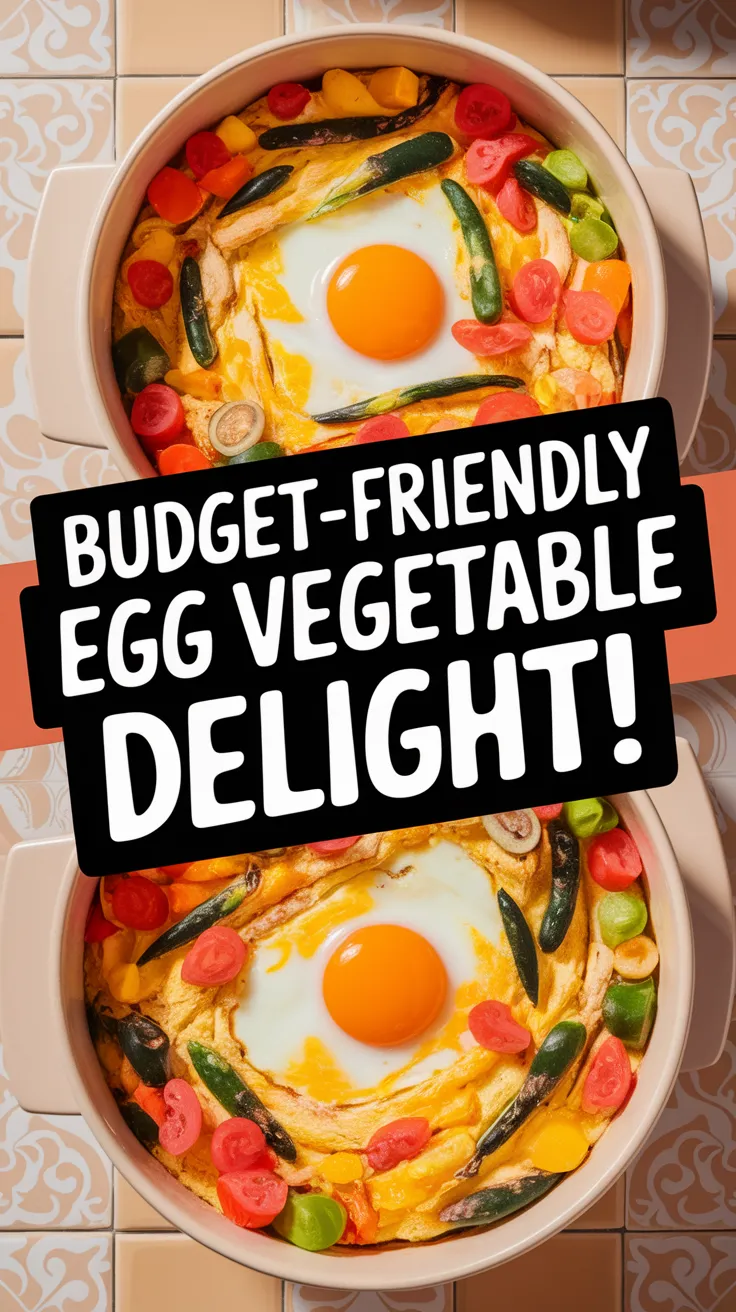 Microwave egg dish with canned mixed veggies for a budget-friendly meal