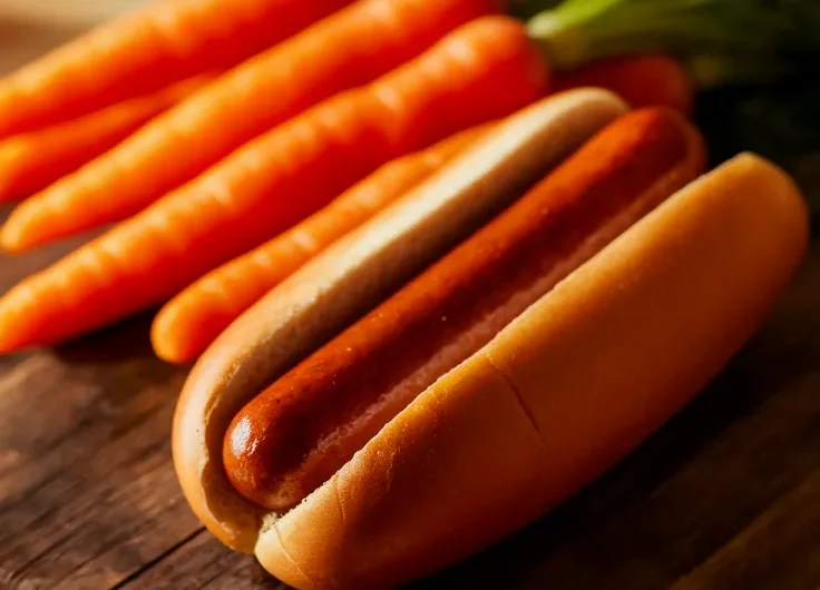 Microwave Hot Dog with Canned Diced Carrots Delight