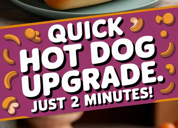 Microwave Hot Dog with Diced Mushrooms