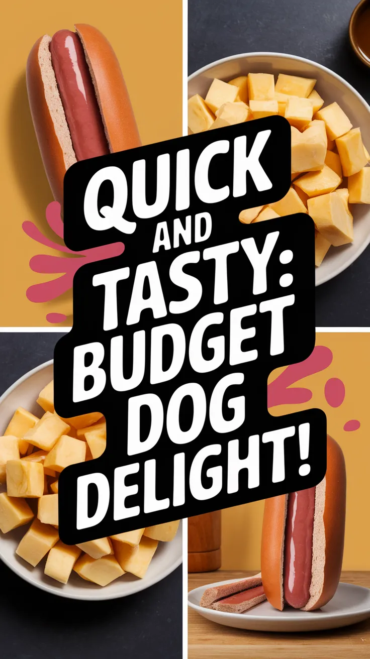 Delicious microwave hot dog served with canned diced parsnips for a budget-friendly meal.