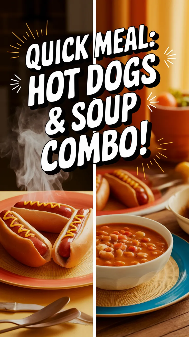 Delicious microwave hot dogs with canned soup, perfect for a budget-friendly meal.