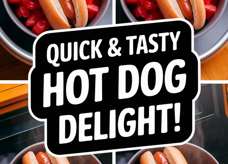 Microwave Hot Dog with Diced Tomato Salsa