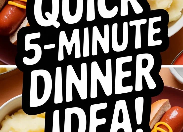 Microwave Hot Dogs with Instant Mashed Potatoes