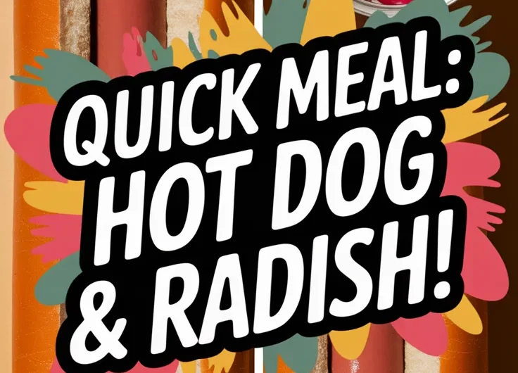 Microwave Hot Dog with Canned Diced Radishes