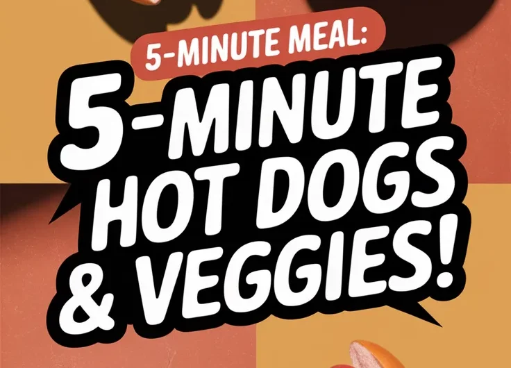 Quick Microwave Hot Dog with Canned Mixed Vegetables