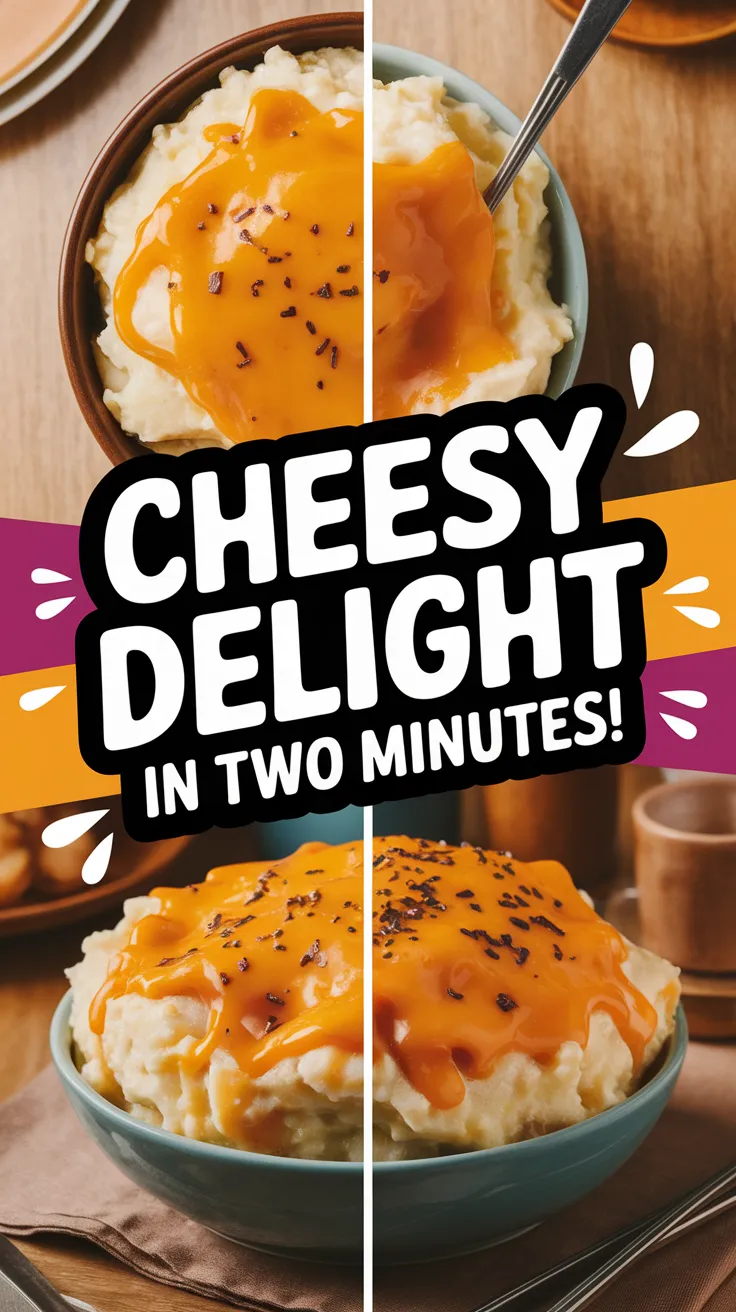 Delicious cheap microwave instant mashed potatoes with cheese ready in two minutes.