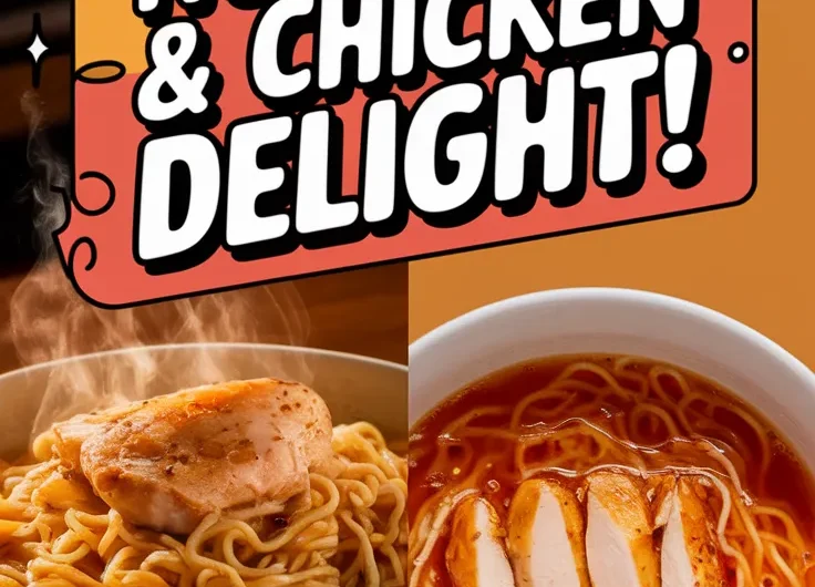 Cheap Microwave Instant Noodles with Canned Chicken