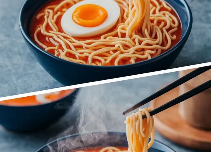 Microwave Instant Noodles with Egg