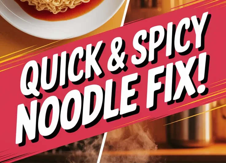 Spicy Microwave Instant Noodles with Hot Sauce