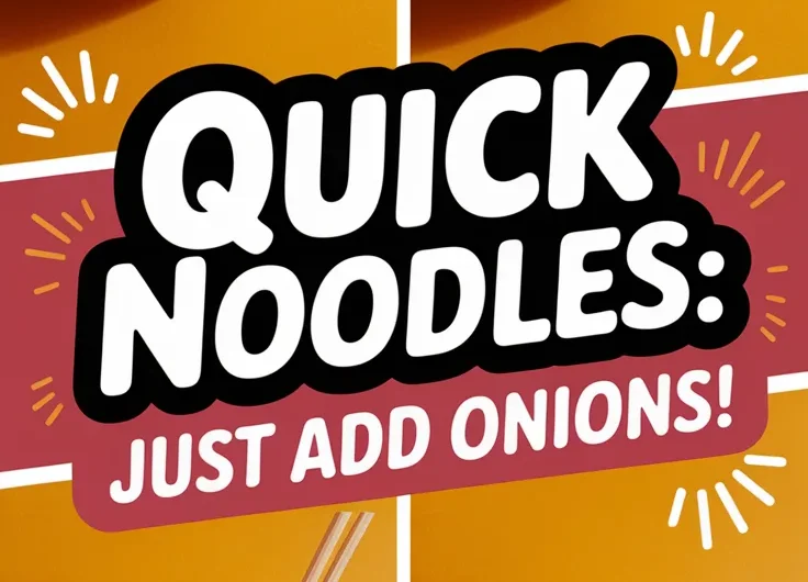 Quick Microwave Instant Noodles with Canned Diced Onions