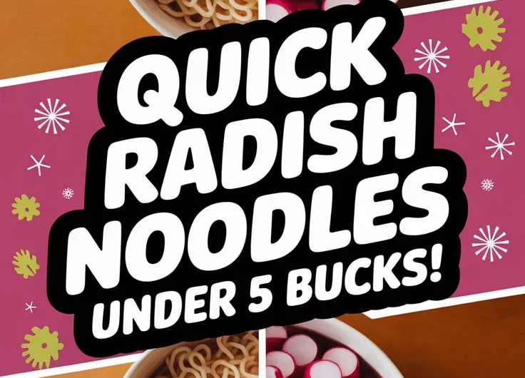 Cheap Microwave Instant Noodles with Canned Diced Radishes