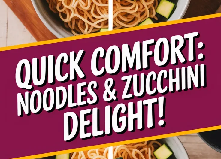 Cheap Microwave Instant Noodles with Canned Diced Zucchini