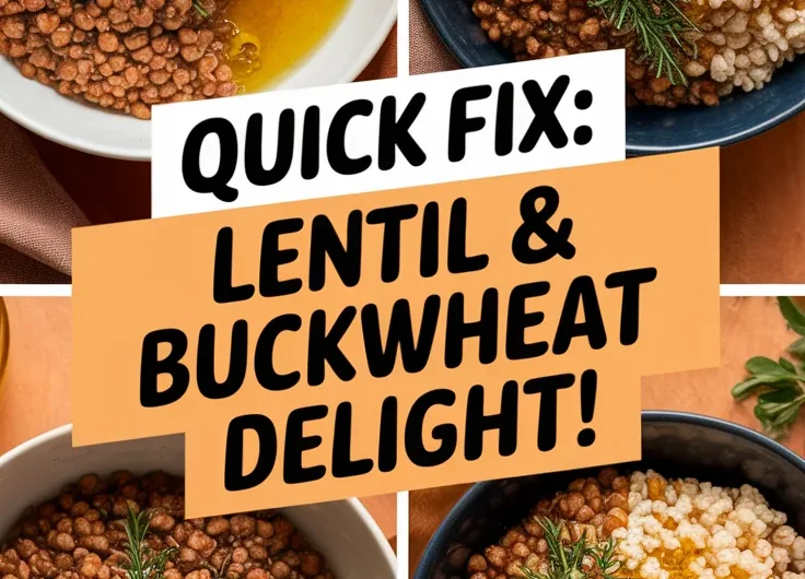 Microwave Canned Lentil and Instant Buckwheat Bowl