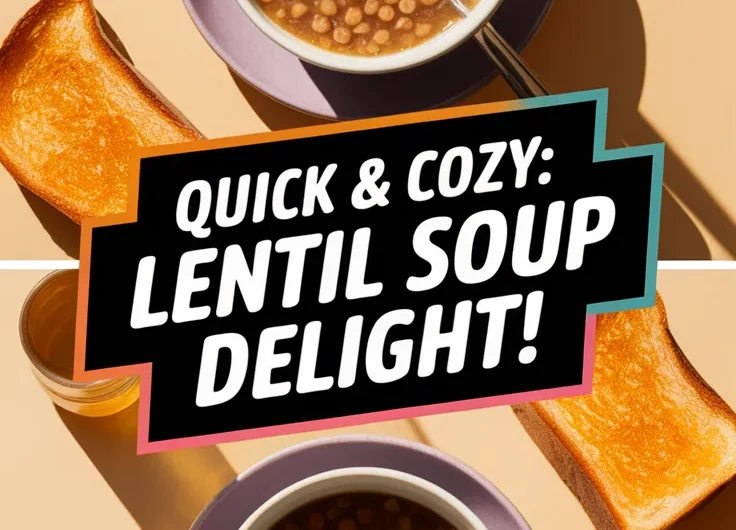Cheap Microwave Canned Lentil Soup Toast