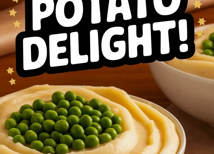 Cheap Microwave Instant Mashed Potatoes with Canned Peas