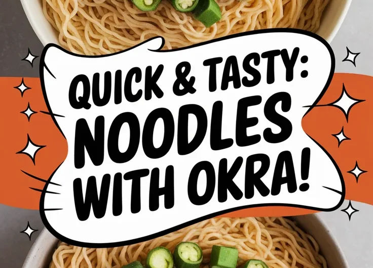 Microwave Instant Noodles with Canned Diced Okra