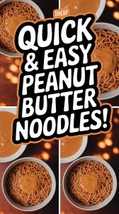 Delicious microwave peanut butter noodles served in a bowl, perfect for a quick meal