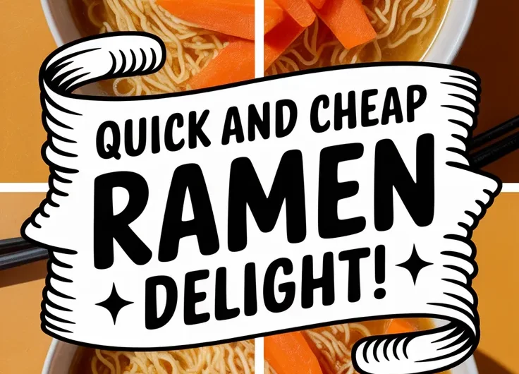 Quick and Affordable Microwave Ramen with Canned Carrots