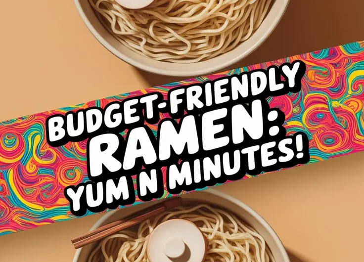 Quick and Cheap Microwave Ramen with Canned Mushrooms