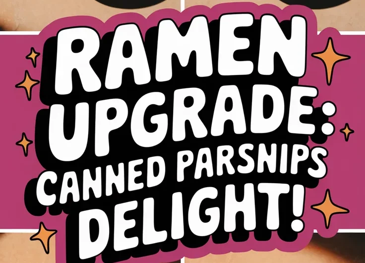 Cheap Microwave Ramen with Canned Diced Parsnips