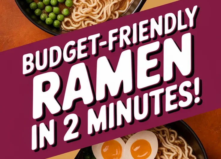 Cheap Microwave Ramen with Canned Peas