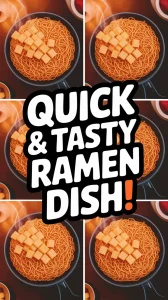 Cheap microwave ramen topped with canned diced potatoes for a quick meal