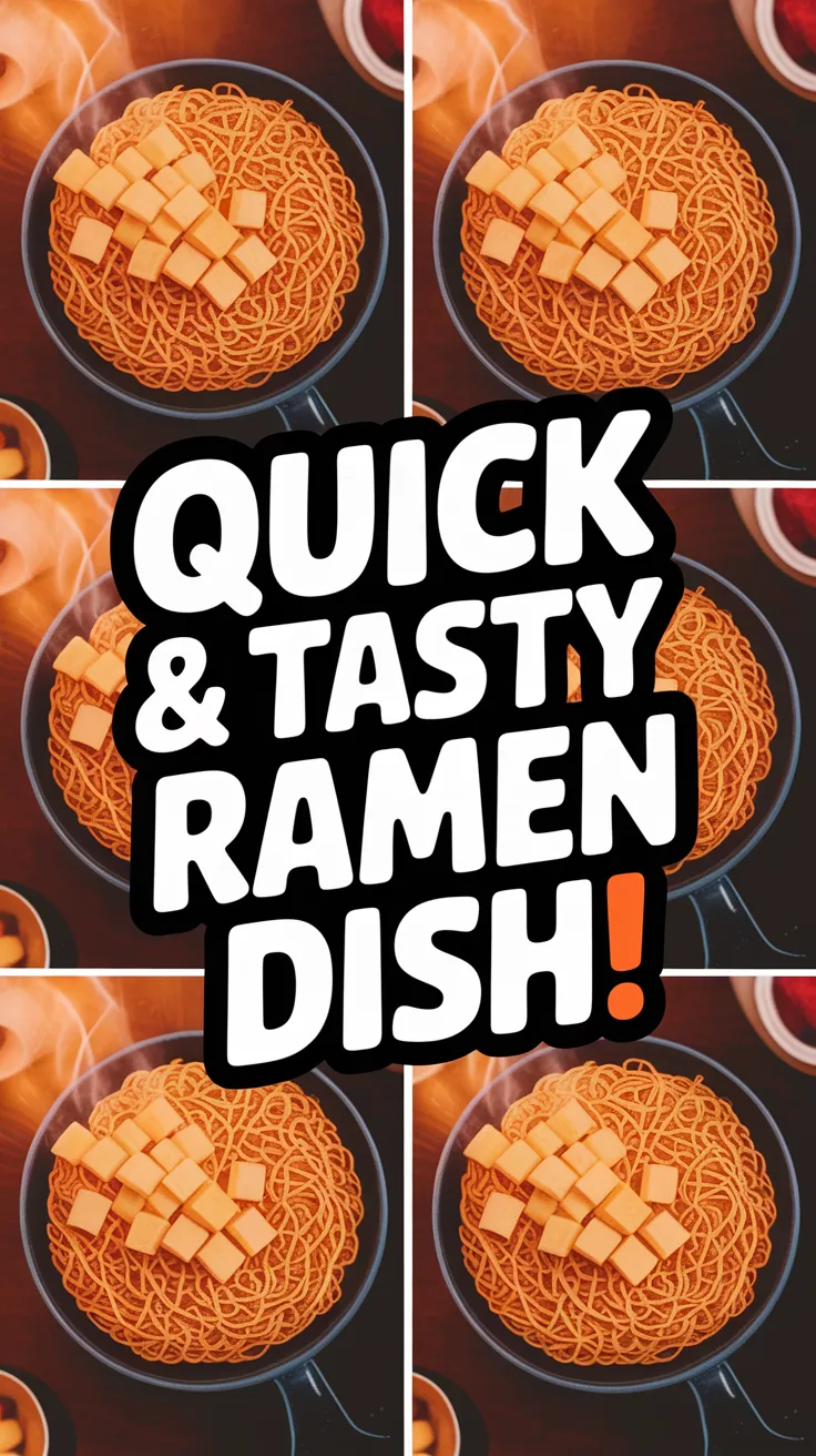 Cheap microwave ramen topped with canned diced potatoes for a quick meal