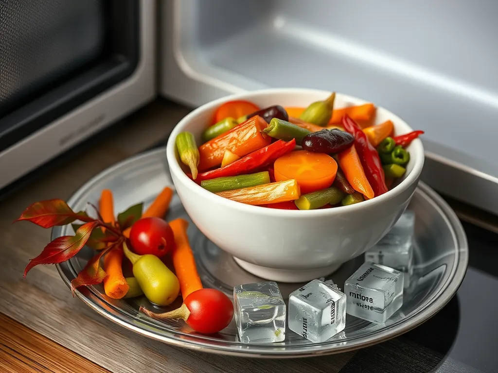 Bowl of microwave ramen topped with canned mixed vegetables, showcasing a quick and affordable meal option.