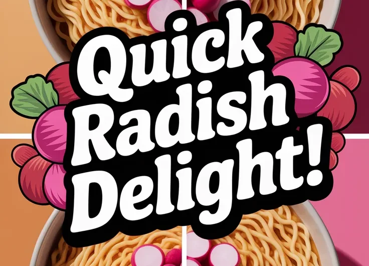 Cheap Microwave Ramen with Canned Diced Radishes