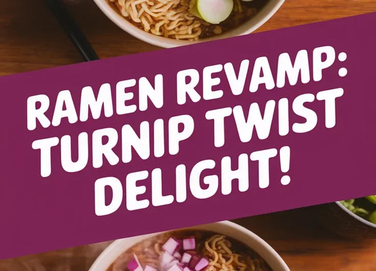 Cheap Microwave Ramen with Canned Diced Turnips