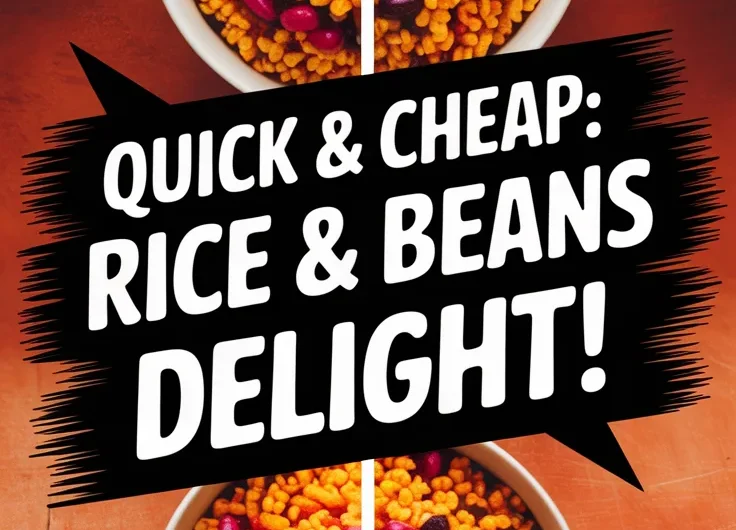 Cheap Microwave Rice and Beans Bowl