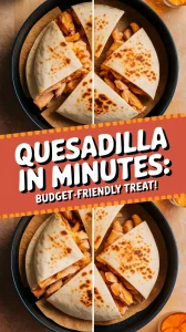 Quick and easy microwave quesadilla made with tortillas and canned chicken