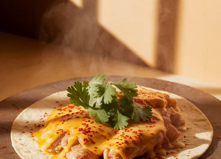 Cheap Microwave Tortilla with Canned Chicken Salad
