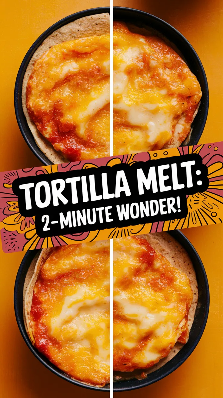 Delicious microwave tortilla with melted cheese, perfect for a quick meal.