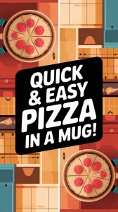 Delicious microwave tortilla pizza mug with pepperoni slices, perfect for quick meals.