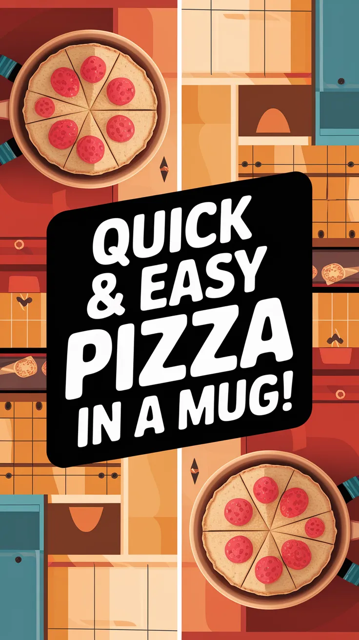 Delicious microwave tortilla pizza mug with pepperoni slices, perfect for quick meals.