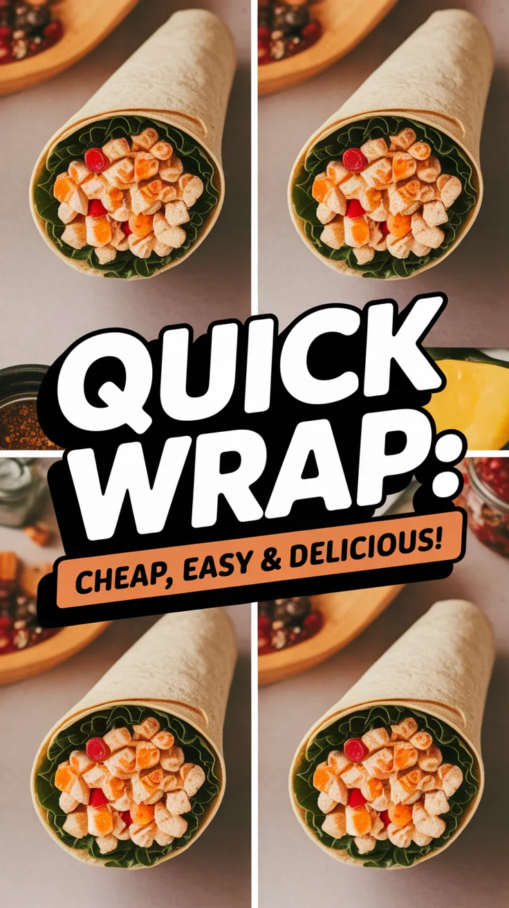 Delicious canned chicken salad wrap in a microwave tortilla.