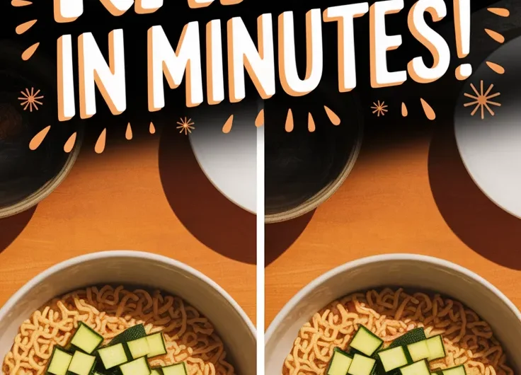 Cheap Microwave Ramen with Canned Diced Zucchini