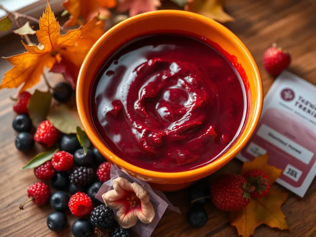 Microwave berry base for Copycat Starbucks Pink Drink with vibrant colors and fresh fruits.
