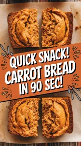 Delicious 90-second carrot bread, perfect for a quick snack.